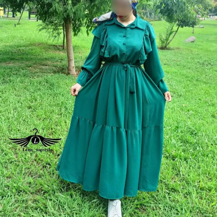 پیراهن بلند چین دار