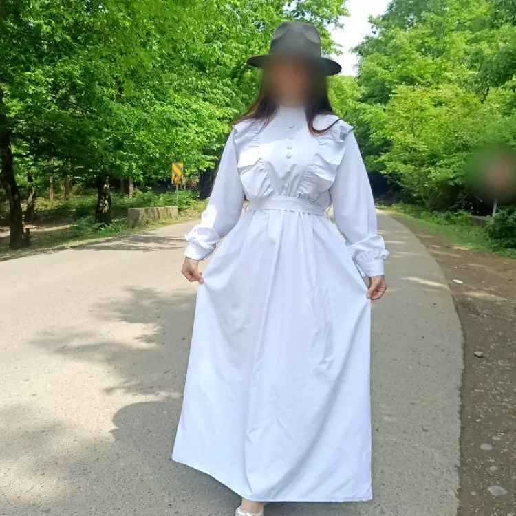 پیراهن بلند سفید