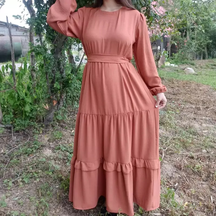 پیراهن بلند سه طبقه