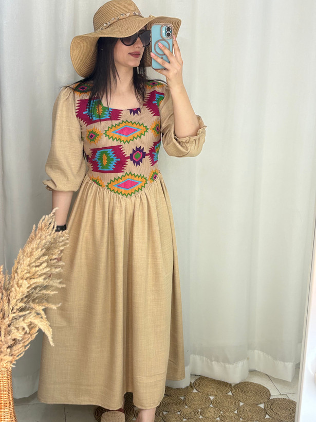 پیراهن ساحلی کوک دوزی